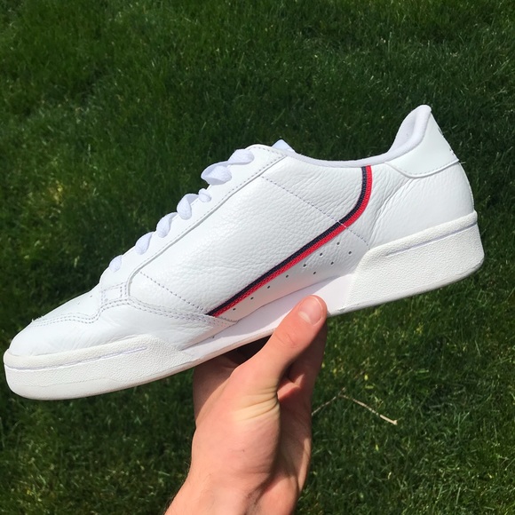 Adidas Continental 80 White/Navy/Scarlet - Picture 3 of 5